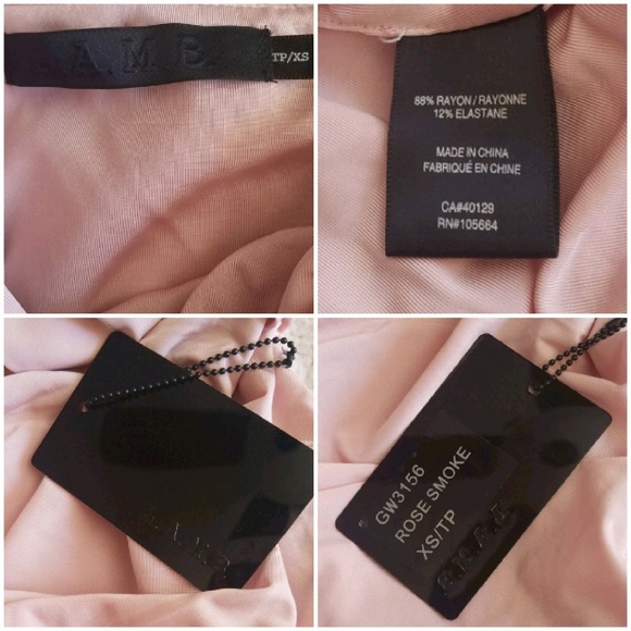 😍 L.A.M.B. STRETCH KNIT DRAPE BUSTIER TOP - Picture 7 of 8